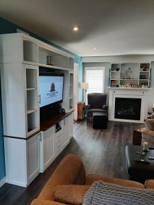 TV Wall Unit & Fireplace Upper Cabinet Mantle